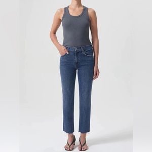 Agolde Blue Straight Leg Jeans